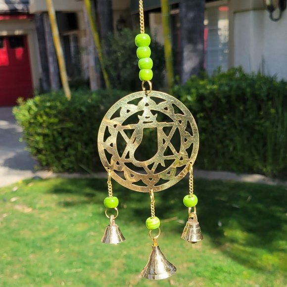 Green Heart Chakra Wind Chime - Picture 2 of 2